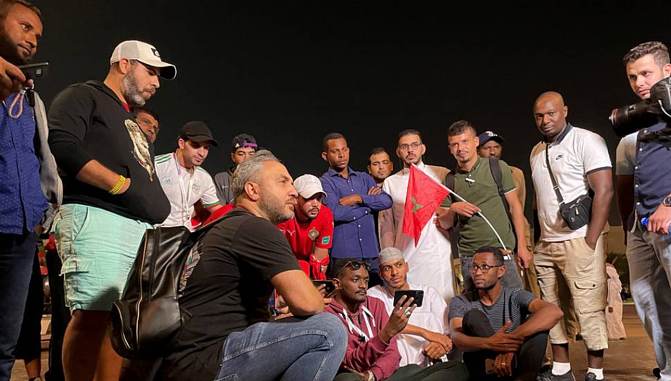 Riot Police Deployed Outside Stadium For Morocco V Spain Game