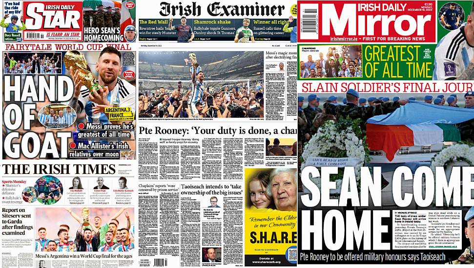 What The Papers Say: Monday's Front Pages