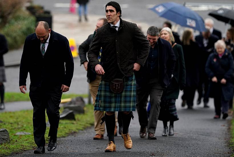 Mourners Gather For Doddie Weir Memorial Service In Melrose