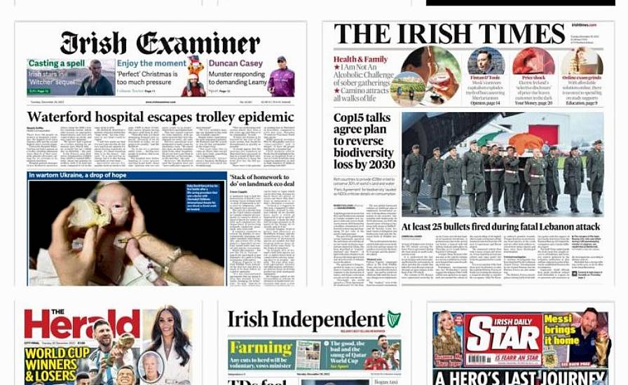 What The Papers Say: Tuesday's Front Pages