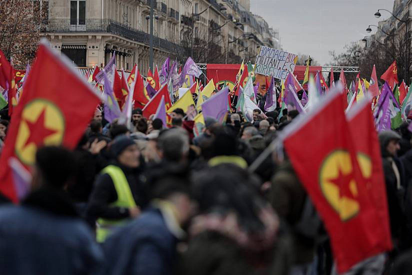 Kurds And Anti-Racism Groups Join Demonstration After Deadly Paris Shooting