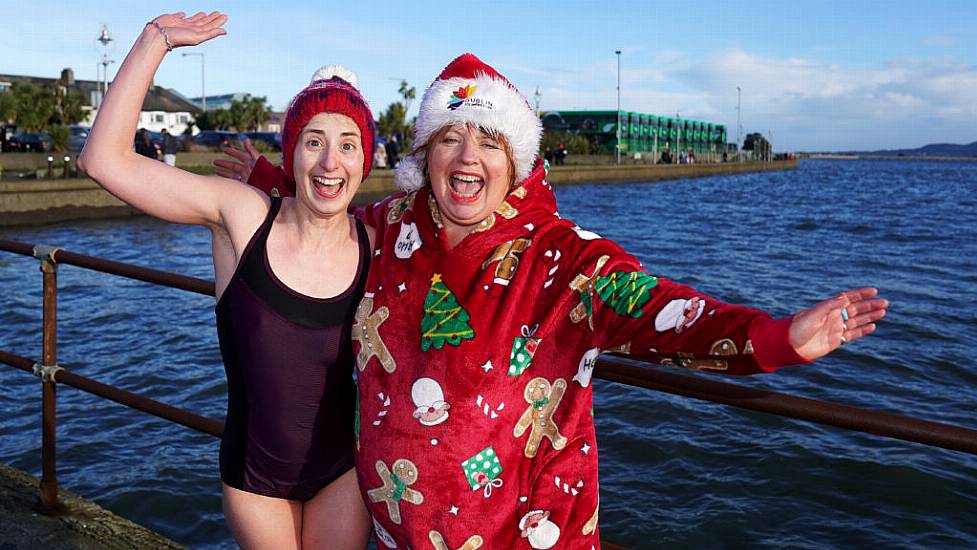 Hundreds Of Plucky Swimmers Brave Chilly Irish Sea For Charity