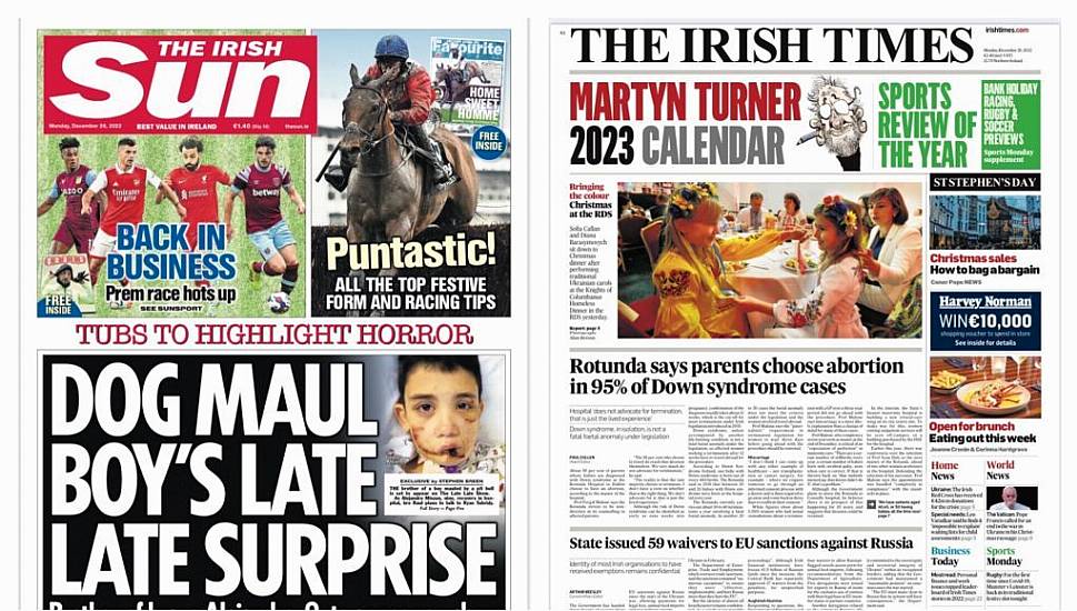 What The Papers Say: Monday's Front Pages