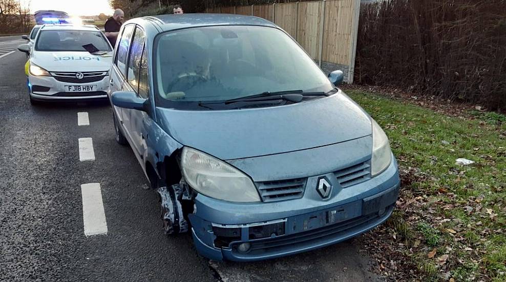 Man Stopped By Uk Police After Being Caught Driving Car With Missing Wheel