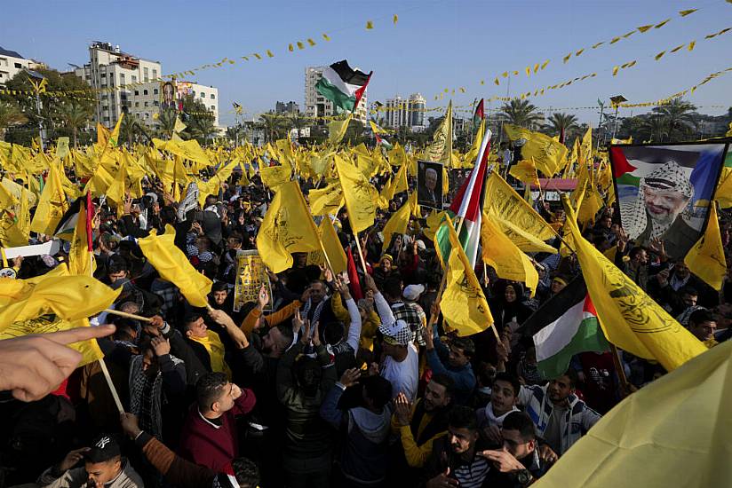 Huge Crowds Of Palestinians Mark Fatah Anniversary In Gaza