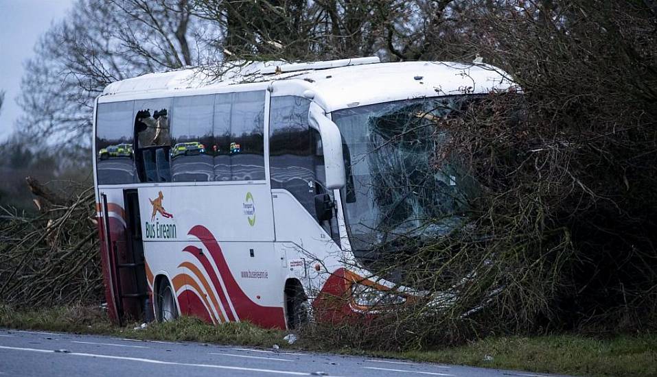 Driver Dies After Bus With 20 Passengers On Board Crashes In Co Westmeath