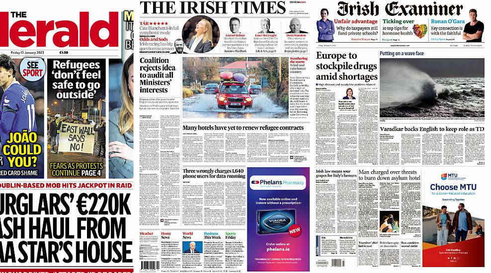 What The Papers Say: Friday's Front Pages