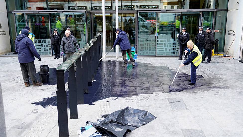 Extinction Rebellion Throw Black Paint Over Michael Gove’s Office