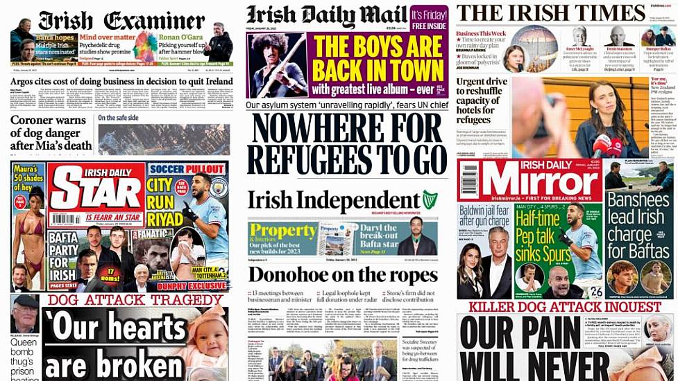 What The Papers Say: Friday's Front Pages