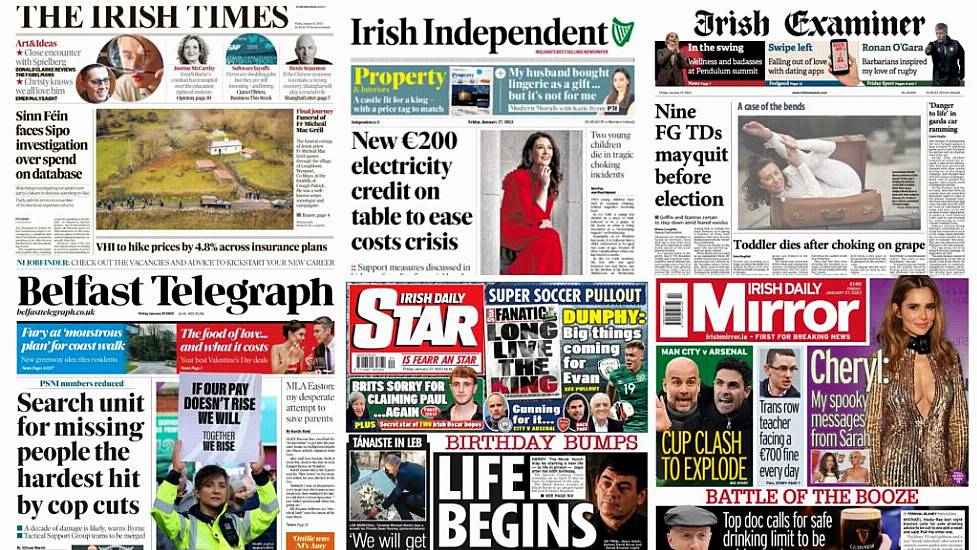 What The Papers Say: Friday's Front Pages