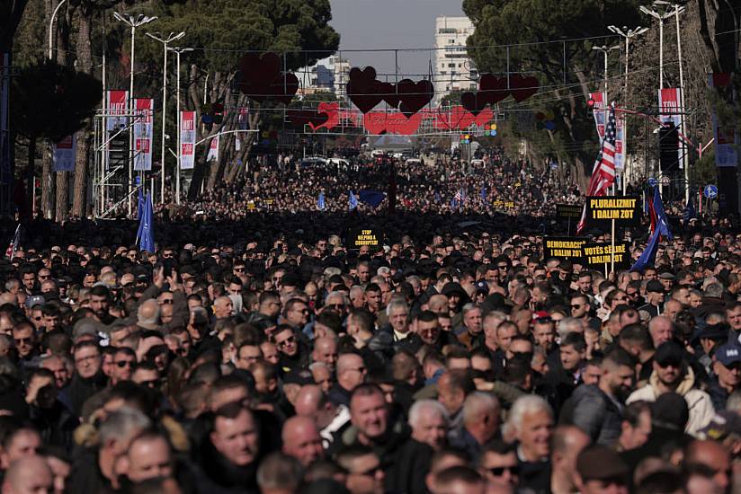 Thousands Take Part In Anti-Government Protests In Albania