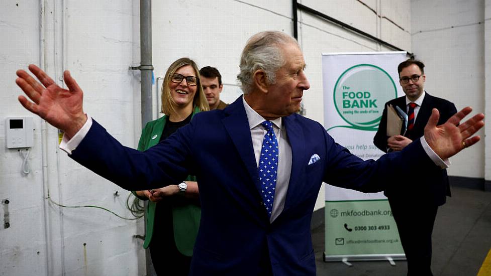 Britain's King Charles Makes Surprise Visit To Food Bank During Day In Milton Keynes