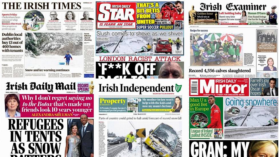 What The Papers Say: Friday's Front Pages