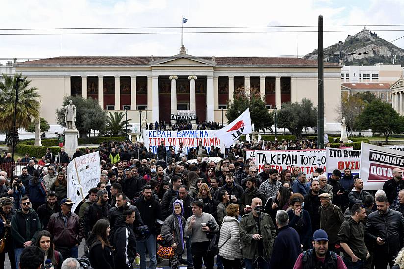 Greek Unions Launch General Strike Over Rail Disaster