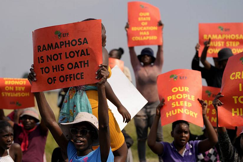 South African Protesters Call For President To Resign