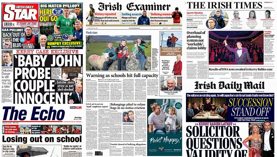 What The Papers Say: Monday's Front Pages