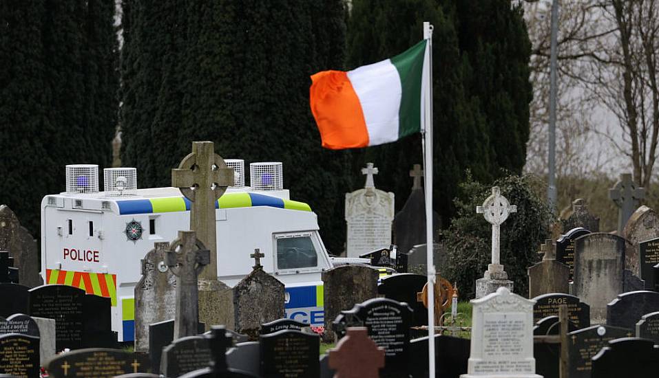 Security Operation Mounted At Cemetery Following Republican Easter Event