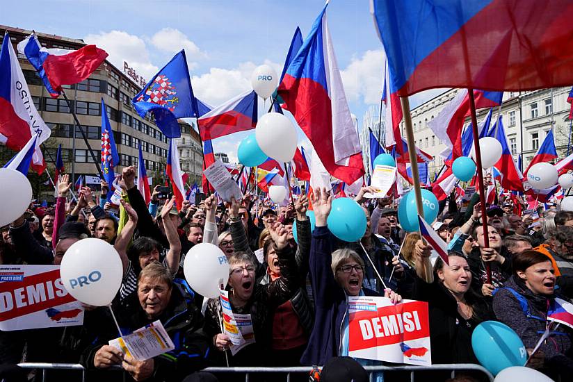 Thousands Take To Streets For Anti-Government Protest In Prague