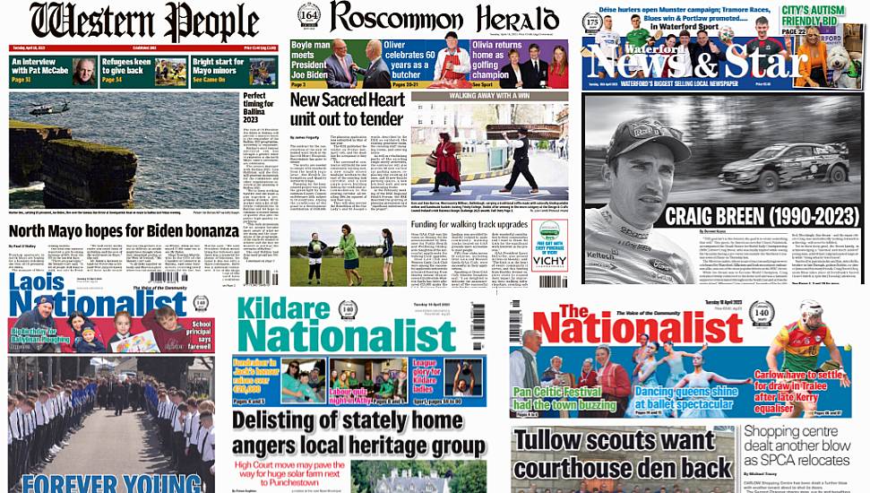 What The Regional Papers Say: Craig Breen Remembered; Mayo Hopes For 'Biden Bonanza'