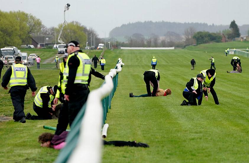 Number Of Arrests Made After Protesters Try To Stop Scottish Grand National