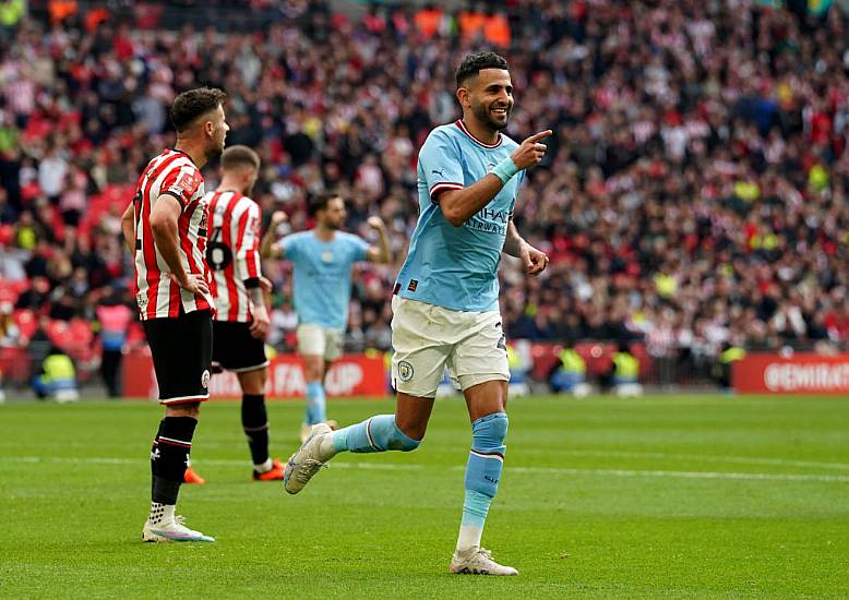 Riyad Mahrez Treble Cuts Down Blades And Takes Manchester City To Fa Cup Final