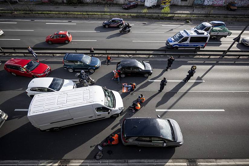 Climate Protesters Try To Bring Berlin Traffic To A Halt