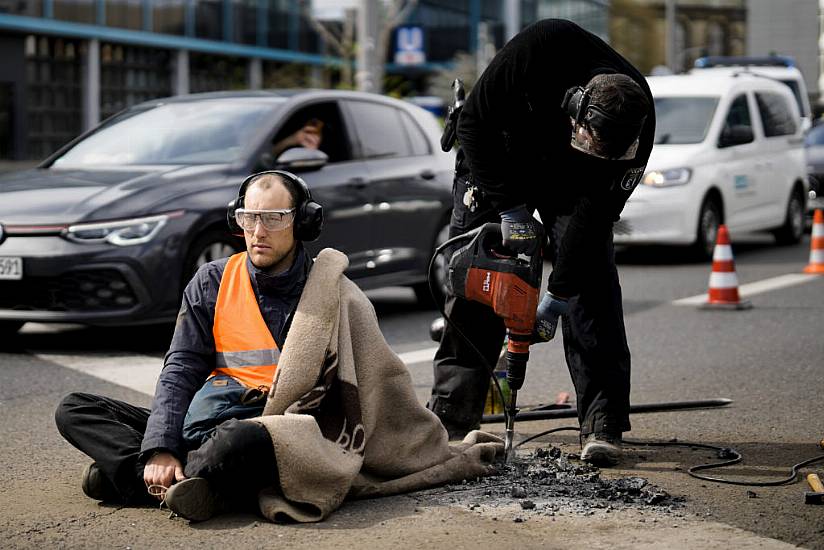 Climate Protesters Attempt To Halt Traffic In Berlin