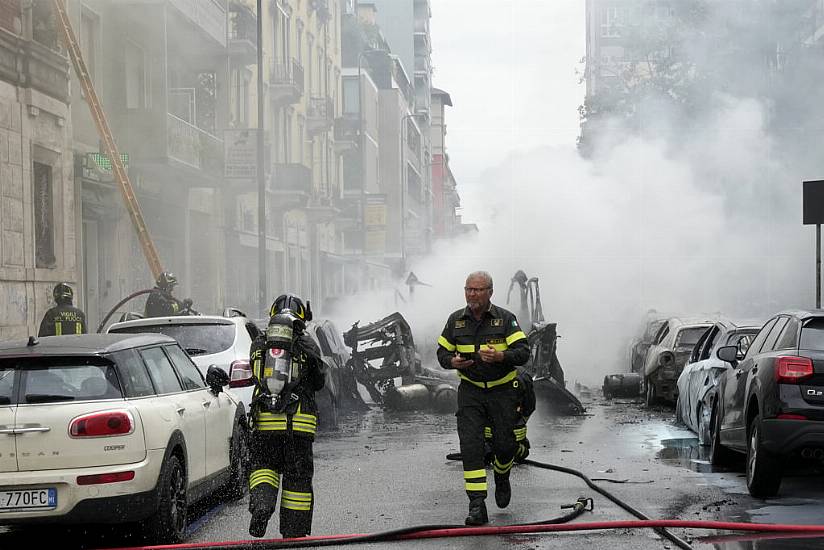 School And Homes Evacuated After Van Carrying Oxygen Tanks Explodes In Milan