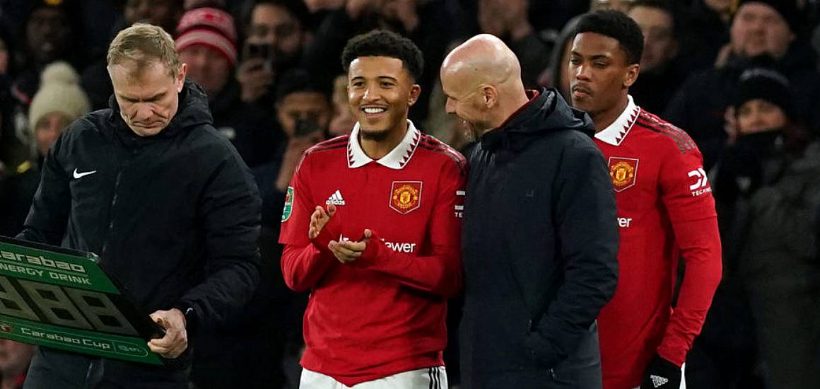 Erik Ten Hag Backs Jadon Sancho To Build On Progress At Manchester United