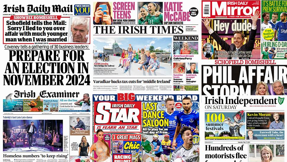 What The Papers Say: Saturday's Front Pages