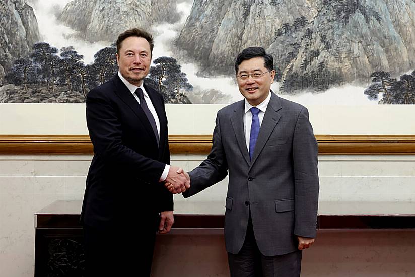 Tesla Chief Executive Elon Musk Meets Chinese Foreign Minister In Beijing