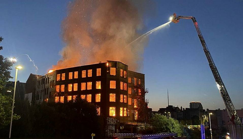 Belfast City Centre Streets Cordoned Off After Blaze In Derelict Building