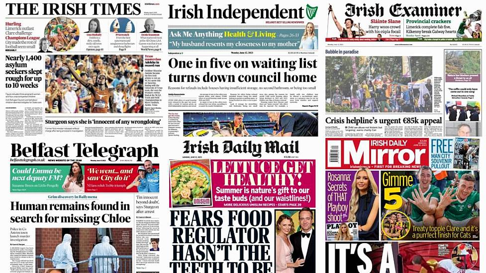 What The Papers Say: Monday's Front Pages