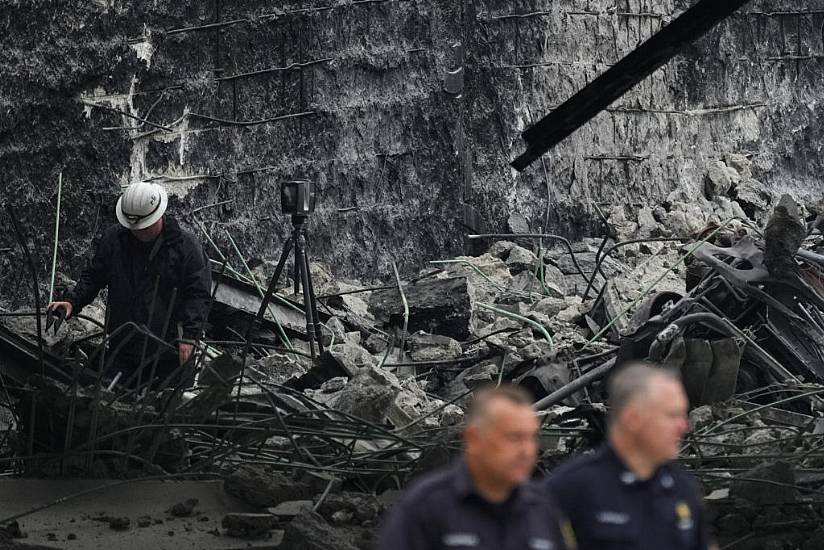 Part Of I-95 Road Collapses In Philadelphia Following Tanker Truck Fire