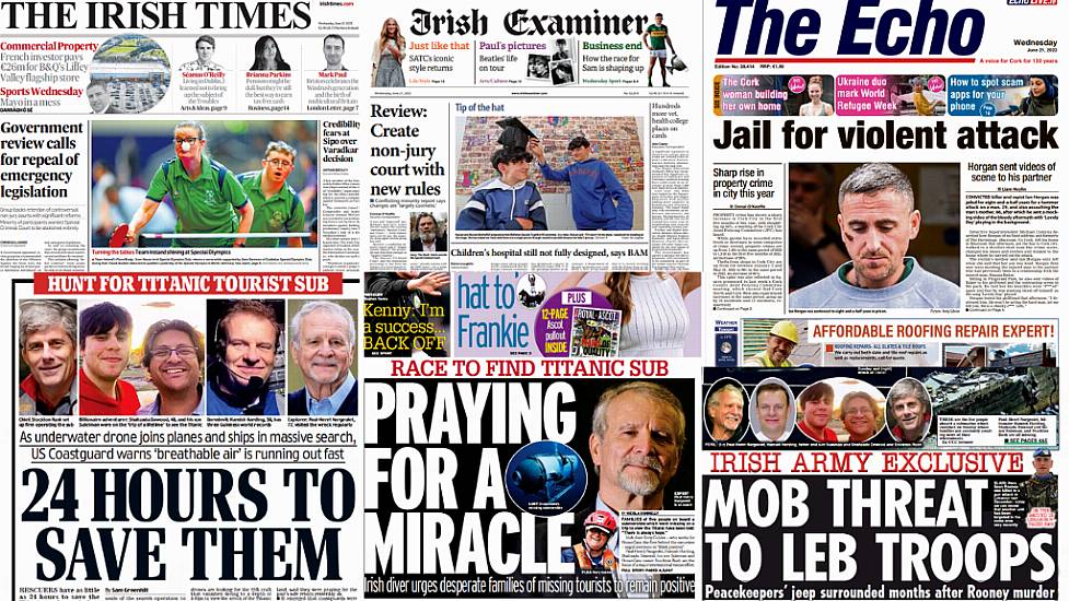 What The Papers Say: Wednesday's Front Pages