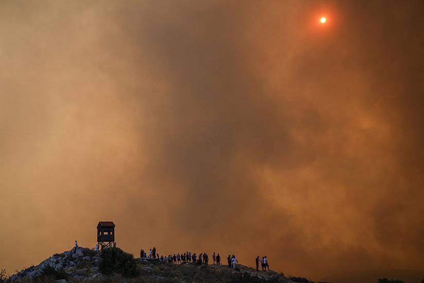 Greek Fire Crews Lose Control Of Blaze Near Athens