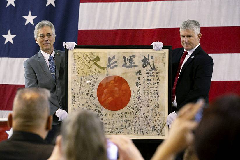 Flag Carried By Japanese Soldier Killed In Second World War To Return To Family