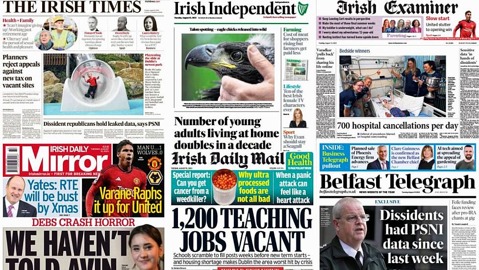 What The Papers Say: Tuesday's Front Pages