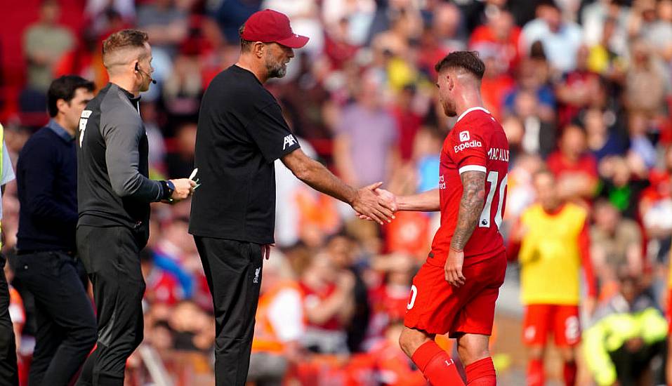 Jurgen Klopp To Consider Appeal Against Alexis Mac Allister’s Red Card