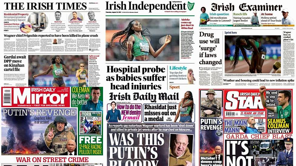 What The Papers Say: Thursday's Front Pages