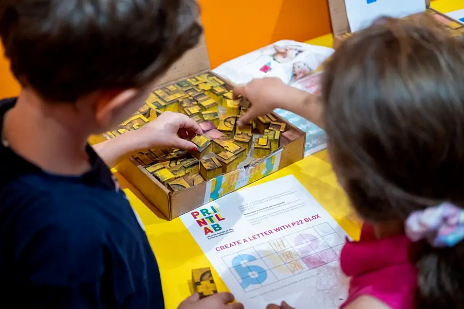 Open House Junior workshop at the National Print Museum. Photo: Courtesy of the National Print Museum.