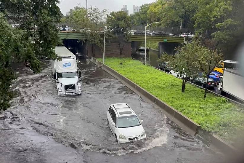 Rush-Hour Rainstorm Causes Transport Chaos In New York City