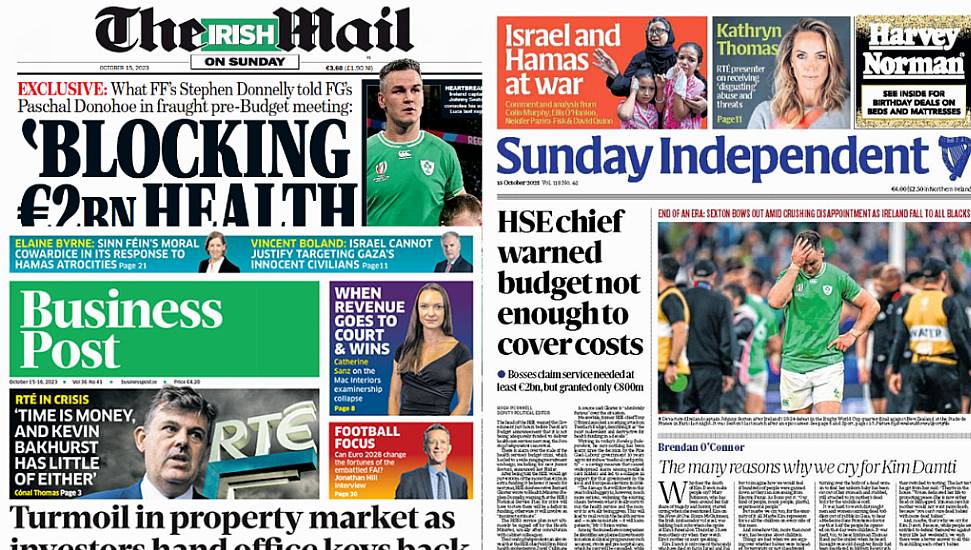 What The Papers Say: Sunday's Front Pages