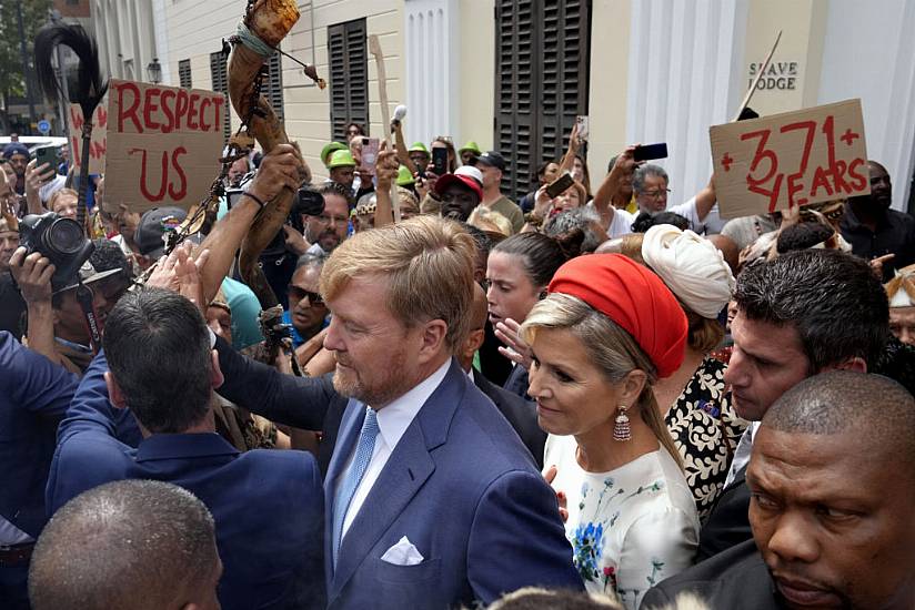 Dutch King And Queen Confronted By Protesters During Slavery Museum Visit