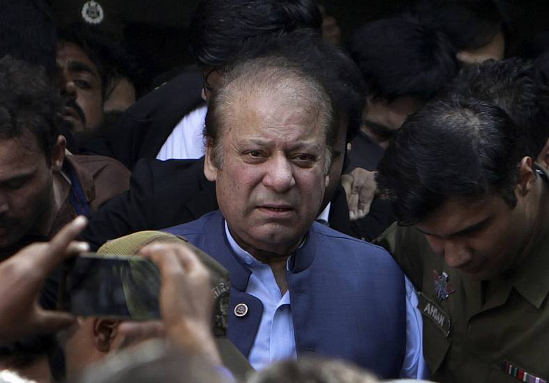 Former Pakistan Prime Minister Nawaz Sharif Returns Home Ahead Of Vote