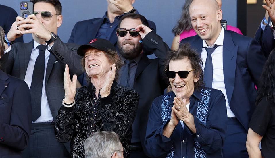 Mick Jagger And Ronnie Wood Attend ‘El Clasico’ Spanish Football Clash