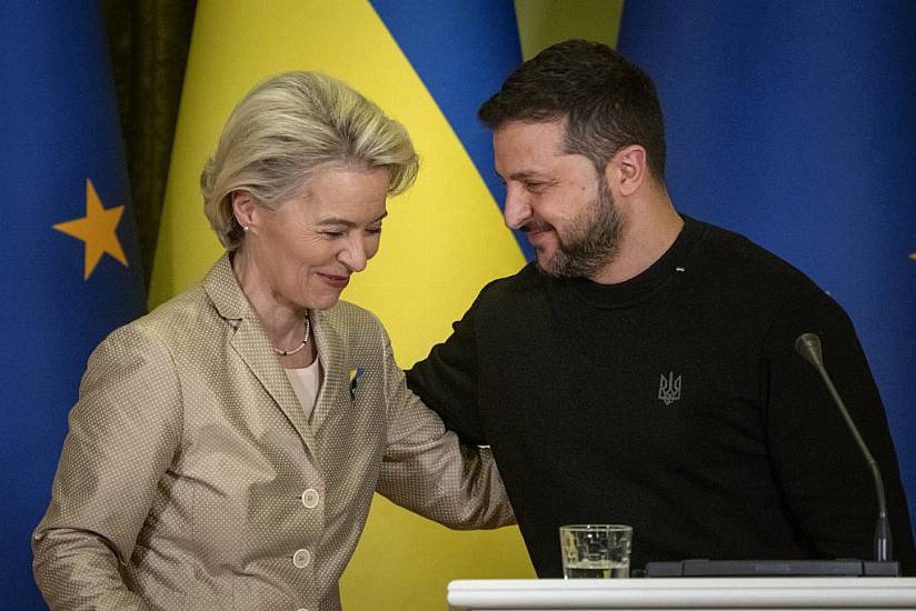 Zelenskiy Hosts Von Der Leyen As Russian Attacks Hurt At Least 14 In Ukraine