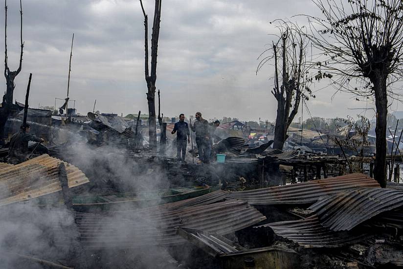 Three Die After Houseboats Catch Fire On Indian Lake Popular With Tourists