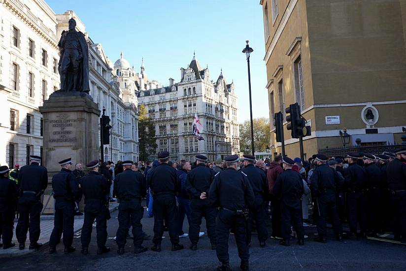 Counter-Protesters Clash With Police Ahead Of Pro-Palestine March In London