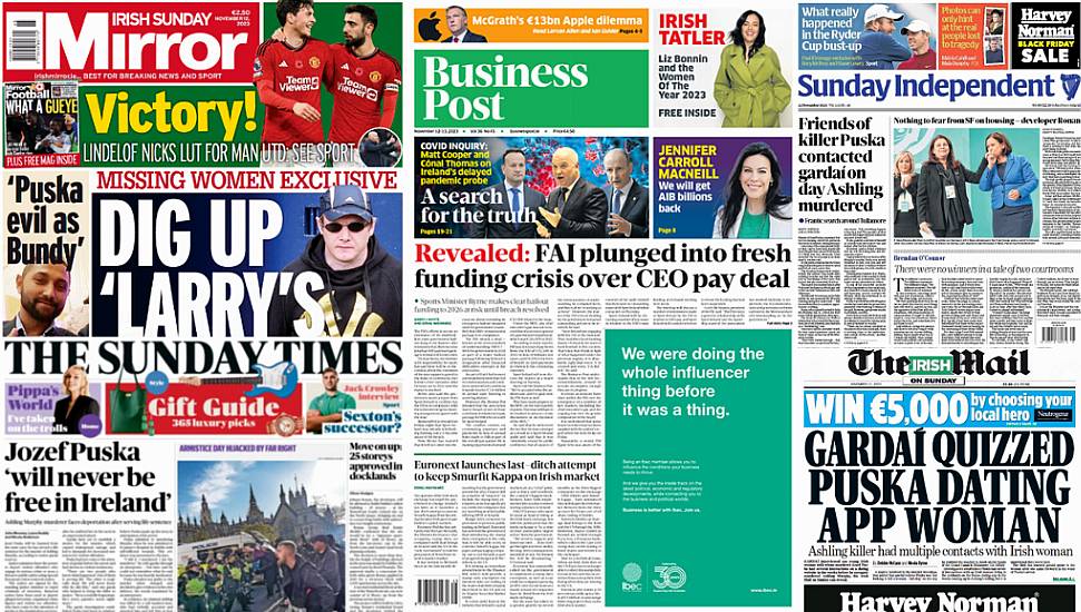 What The Papers Say: Sunday's Front Pages